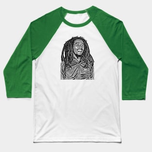 BOB MARLEY RASTA Baseball T-Shirt